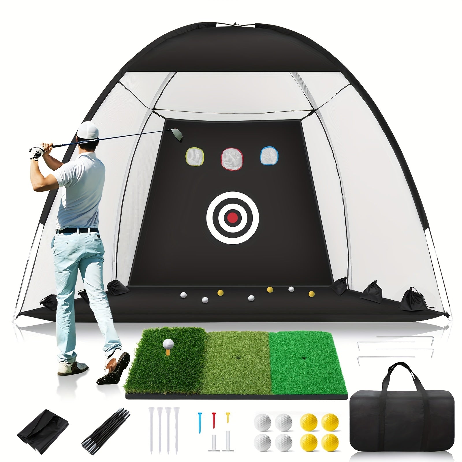 Golf Practice Net with Mat & Target