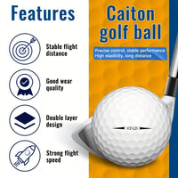2-Ply Golf Balls with 332 Dimples (50pcs)