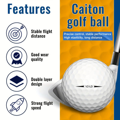 2-Ply Golf Balls with 332 Dimples (50pcs)