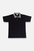 Men's Bamboo Polo Shirt | Black Bison Plaid