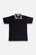 Men's Bamboo Polo Shirt | Black Bison Plaid